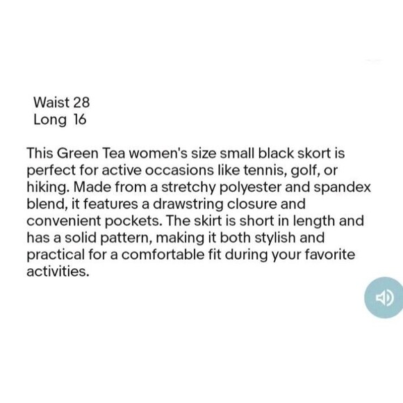 Green Tea Womens Size S Black Skirt Skort Stretch Y2k - Picture 8 of 9